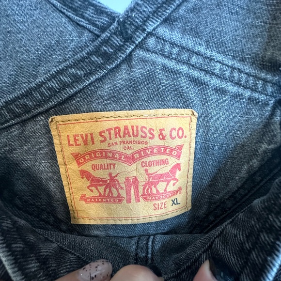 Levi’s RED TAB™ MEN'S OVERALLS Charcoal Gray Washed Black Size XL - Picture 5 of 17